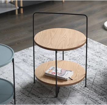 

Wood also sofa small side a few Nordic ins simple expression mobile iron round corner a few japanese bedside table