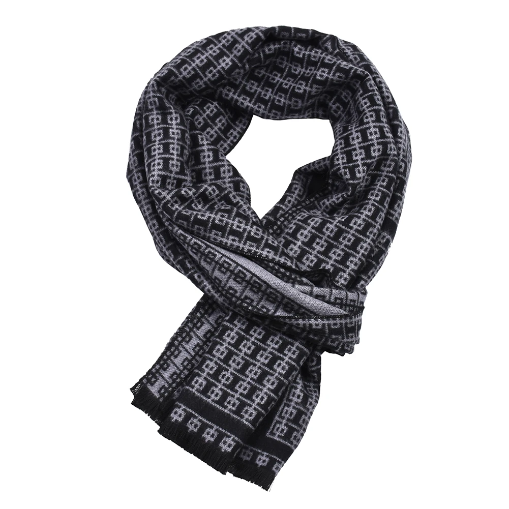 Litthing New Brand Winter Men's Plaid Cashmere Scarf Men Scarves Free Shipping British Style Men Winter Scarves Tassel
