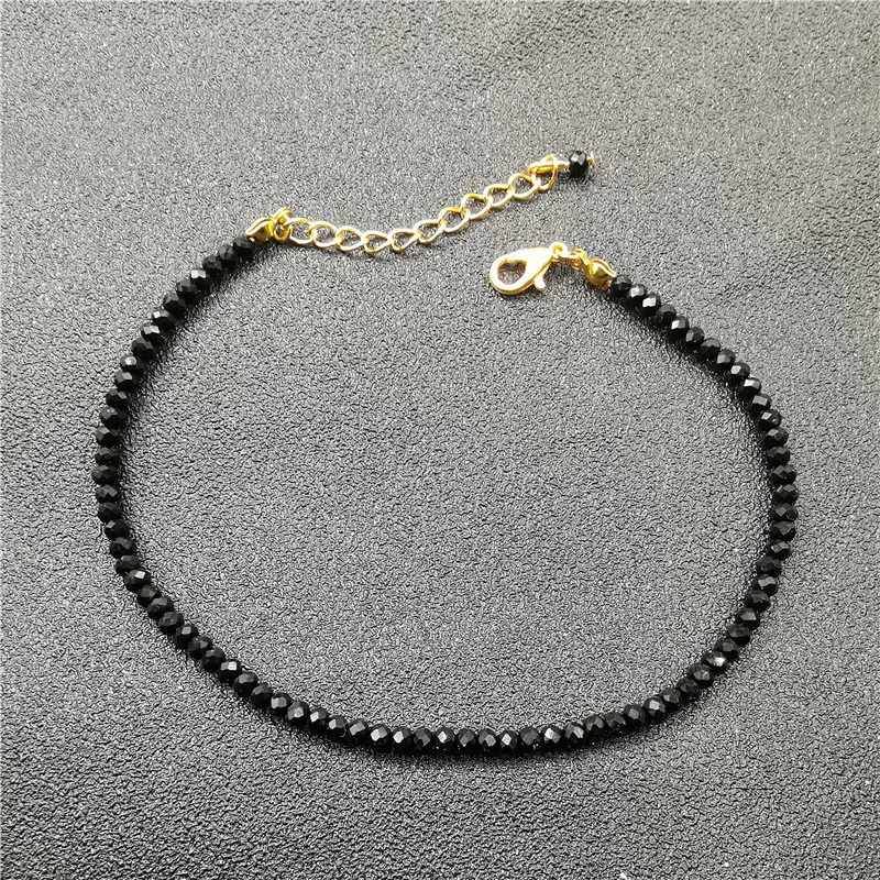 Европа и Америка, AliExpress,, модные, черные, хрустальные, стеклянные ножные браслеты, простые универсальные, для девочек, jiao shi pin