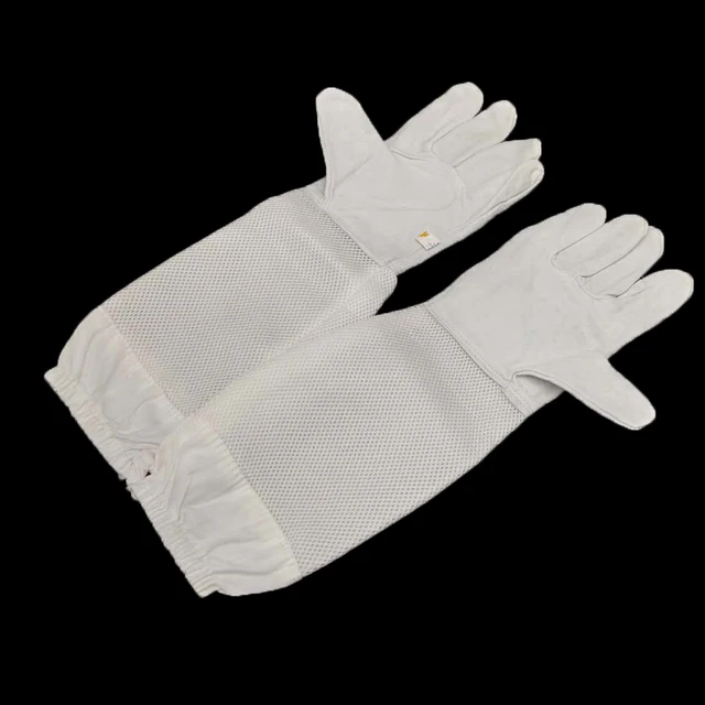 1Pair Méhészeti Védelem Kesztyűsbőr Lélegző Puha, Hosszú Ujjú Méhész Anti Harapás Méheszközök Professzionális Kellékek - Image 6