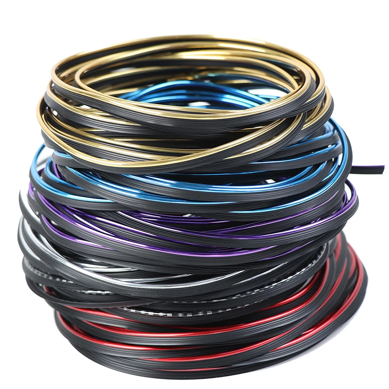 New 5M Universal Auto Chrome Car Seal Accessories Styling Interior Exterior Decoration Door Strip Moulding Trim Dashboard Edge