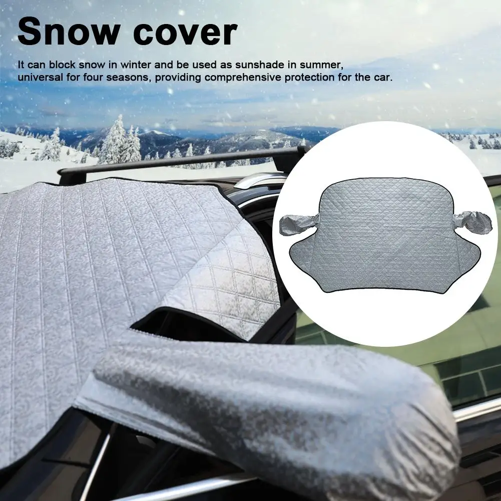 

Winter Car Aluminized Film Front Windshield Shade Snow Baffle Snow Rain Frost Block Magnetic Cover Thick Snow Cover