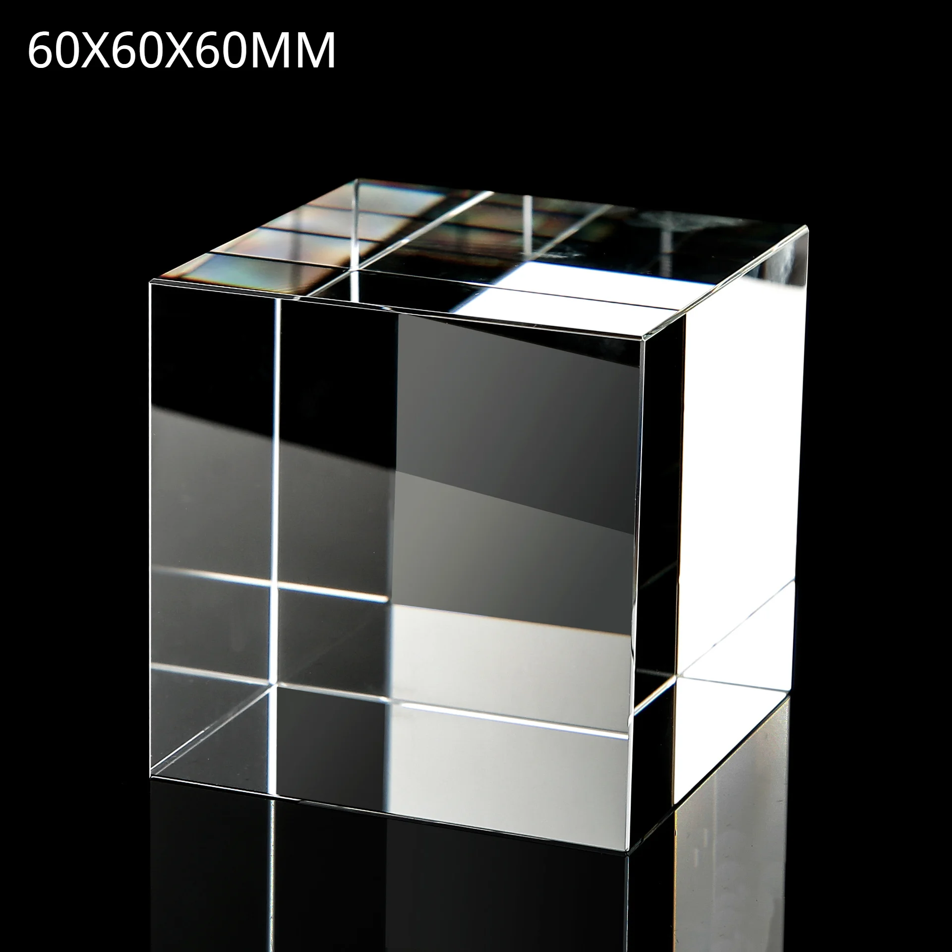 60MM Crystal Cube Artificial Creative Photo Prism Glass Rectangular | Дом и сад
