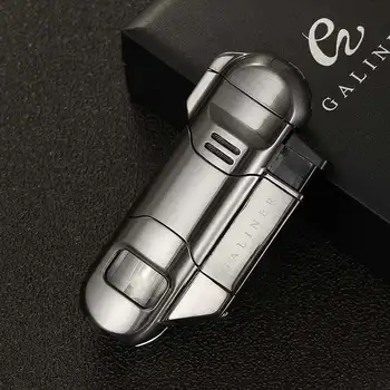 

Galiner Portable Cigar Lighter Smoking Metal Cool Mini Torch Lighters Stainless Steel Windproof Gas Lighter for Cigars