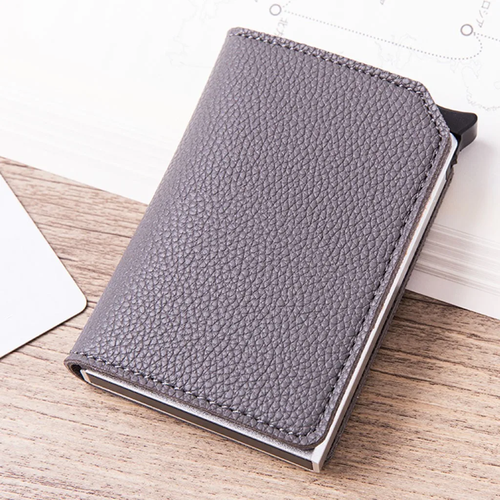 Кошелек Бизнес ID держатель для карт протектор Hasp Rfid всплывающий Кошелек Алюминиевый металлический кредитный бизнес мини карточный кошелек Прямая поставка