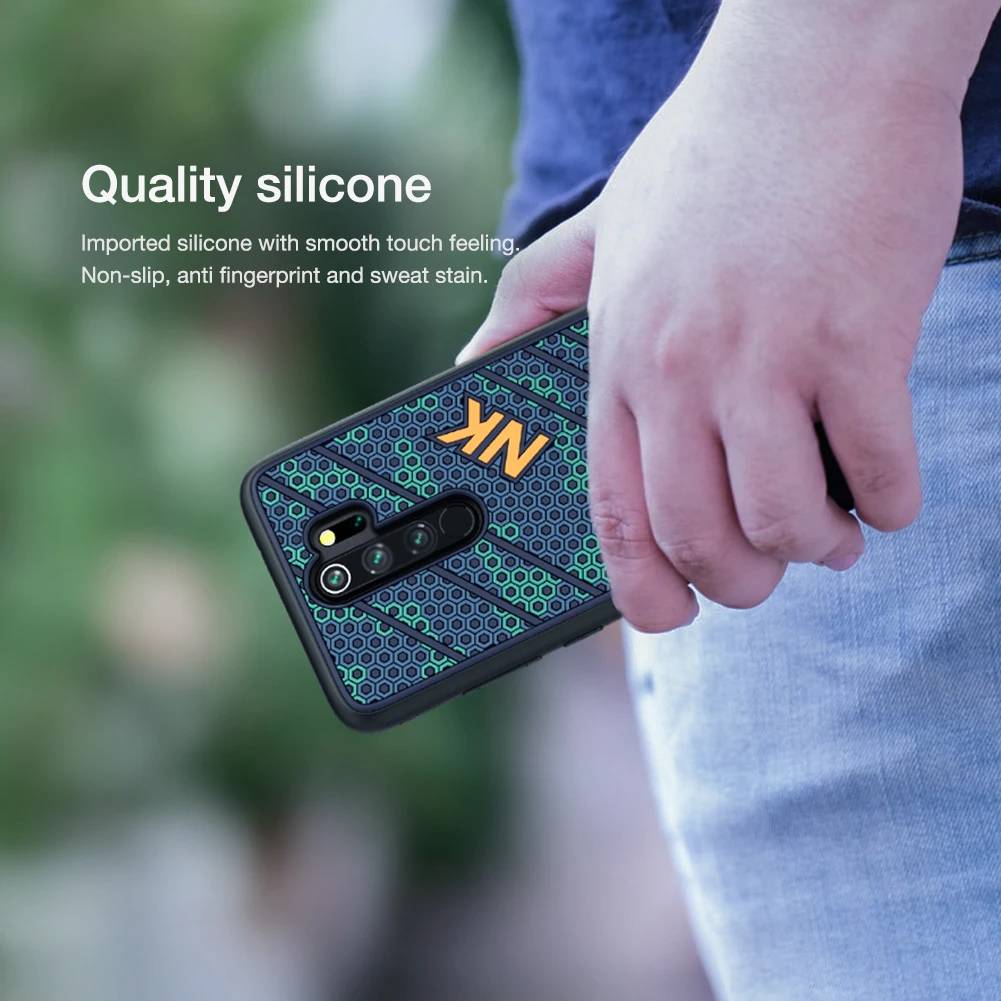 Силиконовый чехол NILLKIN с объемной текстурой в спортивном стиле для Xiaomi Redmi Note 8 Pro, чехол для телефона, противоударный чехол