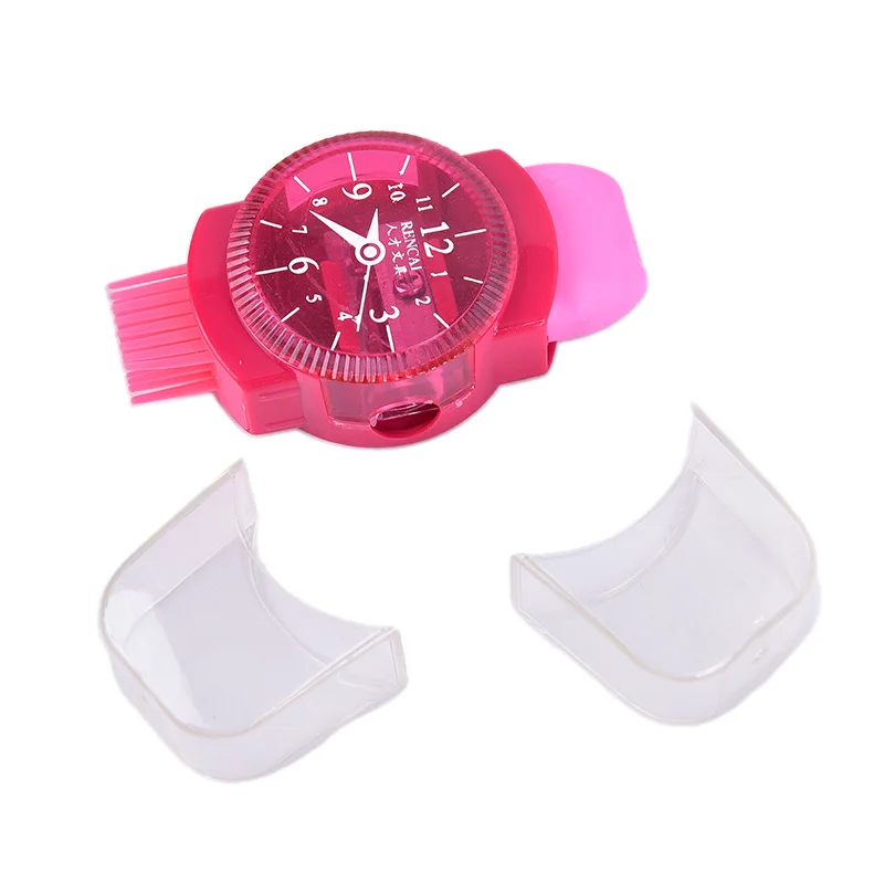 1pc 3 In 1 Wristwatch Modeling Pencil Sharpener with Eraser and Brush Lovely Kawaii School Stationery Supplies