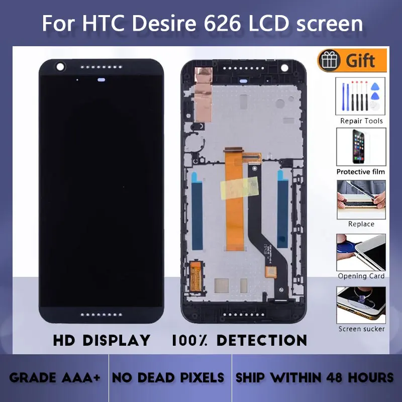 ForHTCDesire626LCDscreenassemblywithfrontcasetouchglass