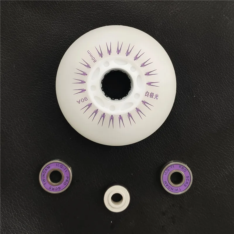 90A LED wheel + ILQ11 bearing LED flash Roller Skates tyre Inline Skating ILQ-11 light shine kids adults 60 62 64 68 70 72 76 80 skate wheels