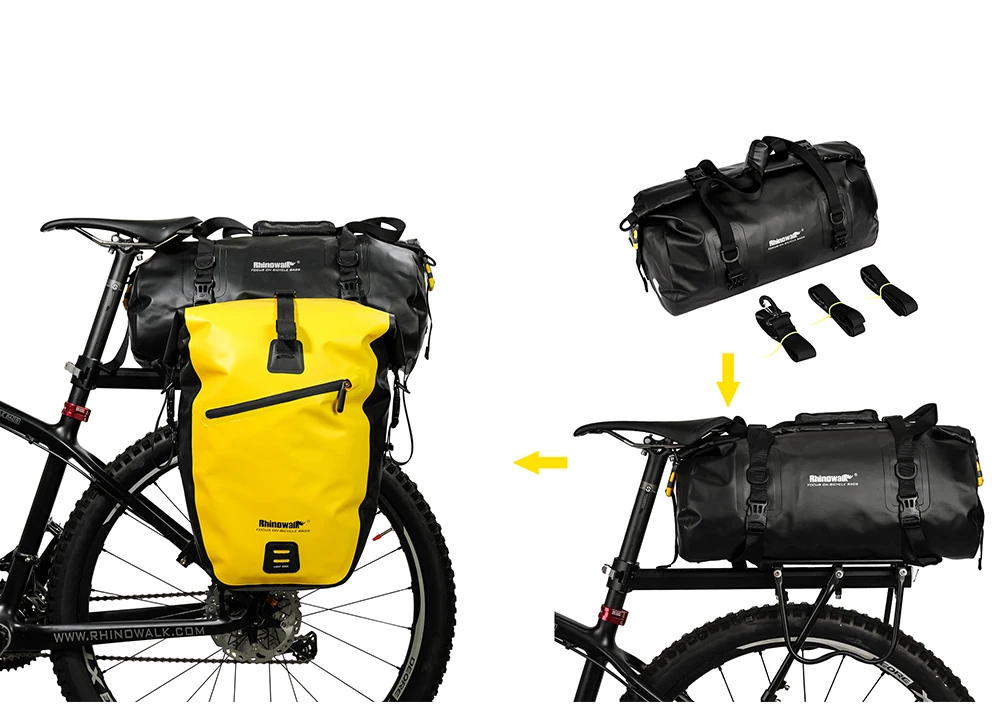Rhinowalk-Bolsa de Fitness multifuncional para bicicleta, bolso de hombro impermeable de gran capacidad, accesorio para bicicleta, 20L