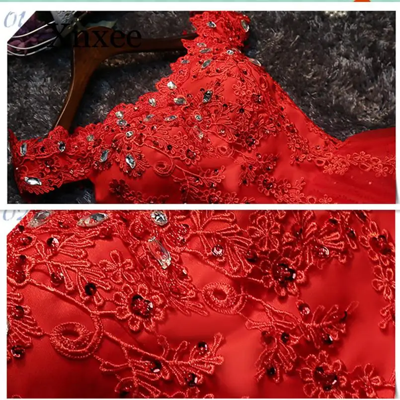 Короткое свадебное платье на шнуровке; цвет красный, белый; Vestido de novia