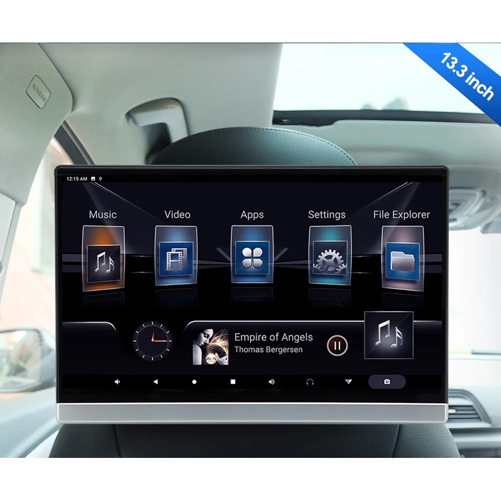13.3 inch Android 9.0 Car Headrest Monitor 2+16GB 4K 1080P Video Bluetooth FM WIFI SD Card HDMI Screen Mirroring | Автомобили и