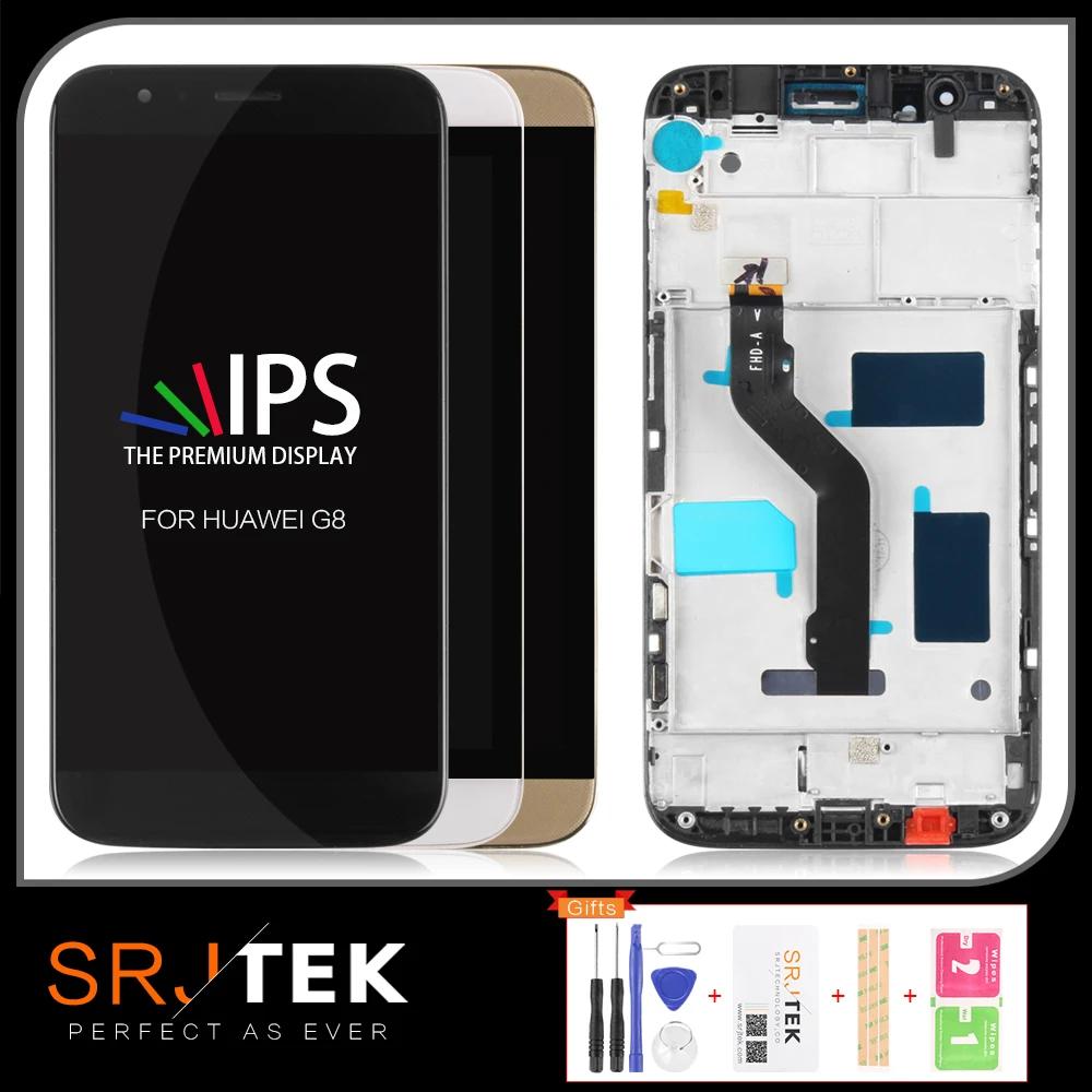 SRJTEK ЖК-дисплей для Huawei G8 дисплей GX8 RIO-L01 сенсорный дигитайзер стеклянная матрица в