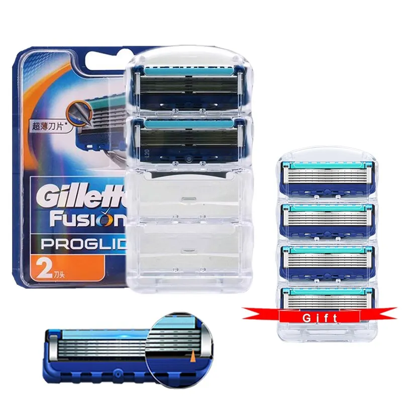 

Razor Blade for Men Machine for Shaving Blades Gillette Fusion 5 PROGLIDE Stainless Steel Straight Razor with 4pcs Gift Blade