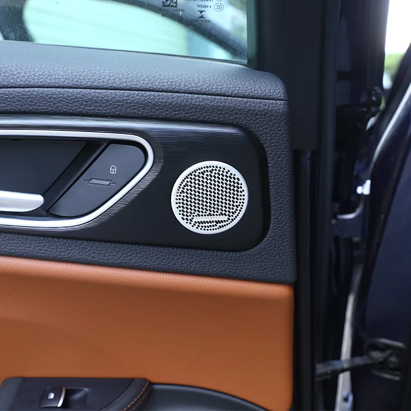 

New!! Chrome Aluminum Alloy Car Door Speaker Cover Trim For Alfa Romeo Giulia 2017 Car Styling Set of 2pcs