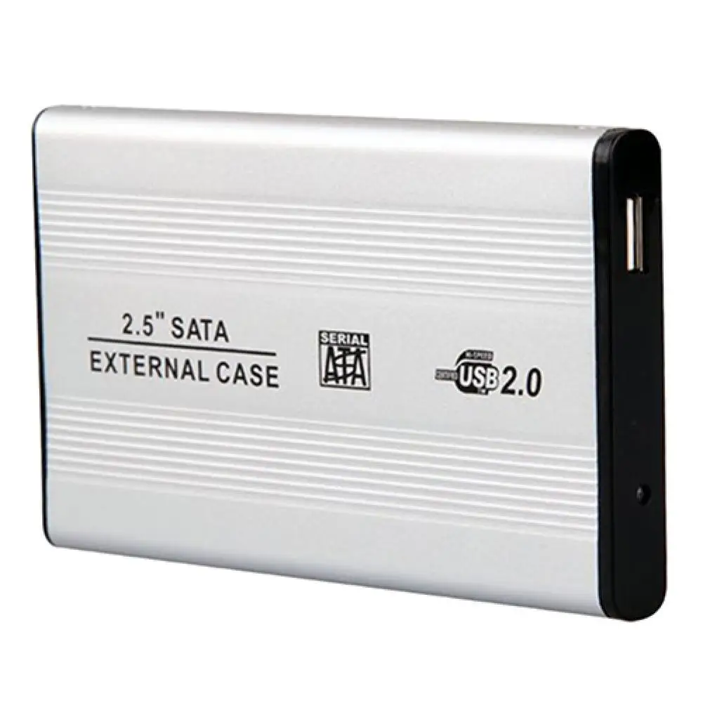 Portable HDD Case USB 2.0 SATA Case 2.5 Inch Mobile External Hard Disk Drive HDD Enclosure with Packing bag hdd enclosure hard disk case external hard drive housing