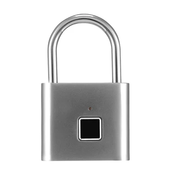 

Household Fingerprint Password Smart Padlock Home Security Rechargeable Door Lock Indoor Keyless Touch Quick Unlock Professional