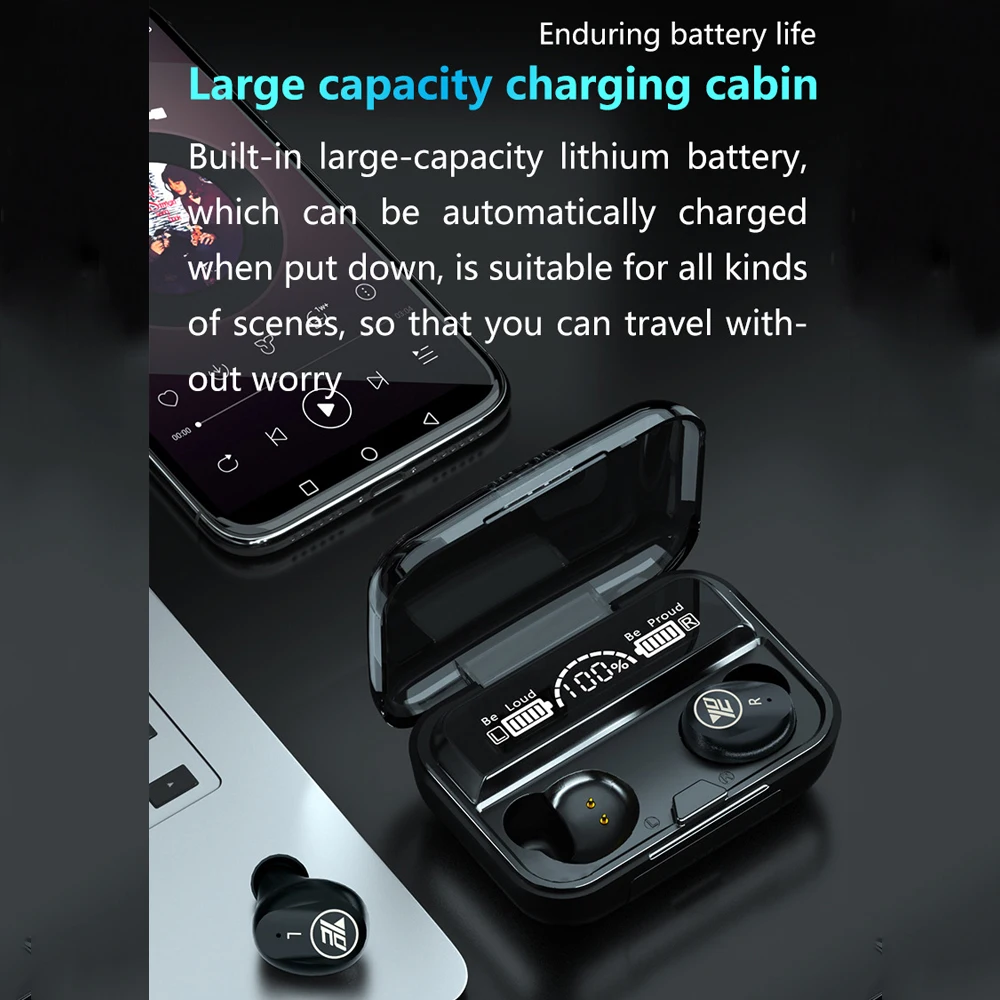 F9 TWS Wireless Bluetooth Earphone 5 0 Earphones Sport Waterproof LED Airbuds PK i9000 Pro Headset headphones For iPhone Samsung
