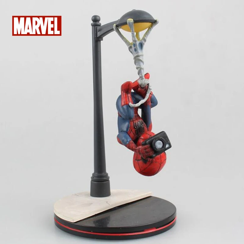 Marvell Super Hero модель действия Человек-паук уличная лампа Ver. Фигурные подарки инверсия с камерой версия игрушка Рождественский подарок с