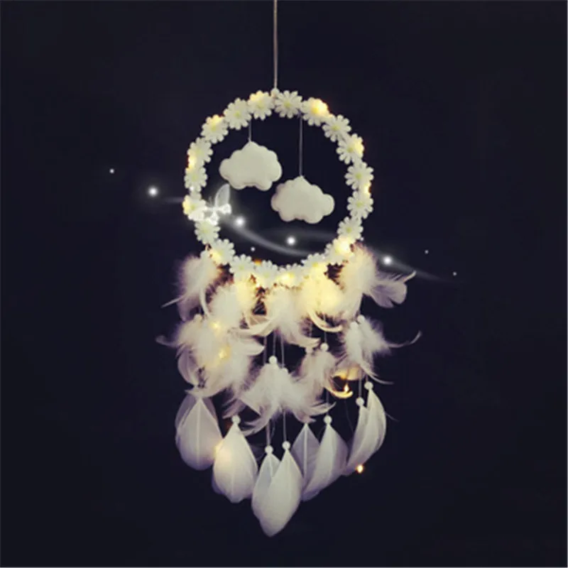 Indian Style Dreamcatcher Wind Chimes Kid Girls Room Feather Wall Hanging Decorations Handmade Pendant | Дом и сад
