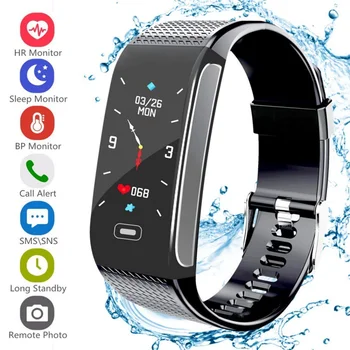 

Smart Band Blood Pressure Heart Rate Monitor CK18S Wrist Watch IP67 Fitness Bracelet Pedometer Wristbands
