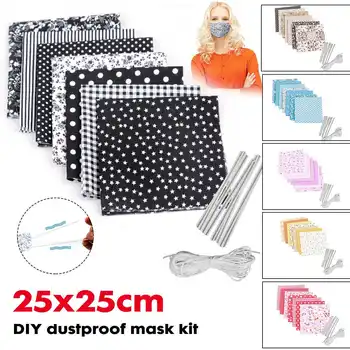 

DIY Cotton Fabric Bundle Patchwork Sewing Face Cover Material Self-Made Cloth Fabric Face Cover Sewing Accessories 25x25cm