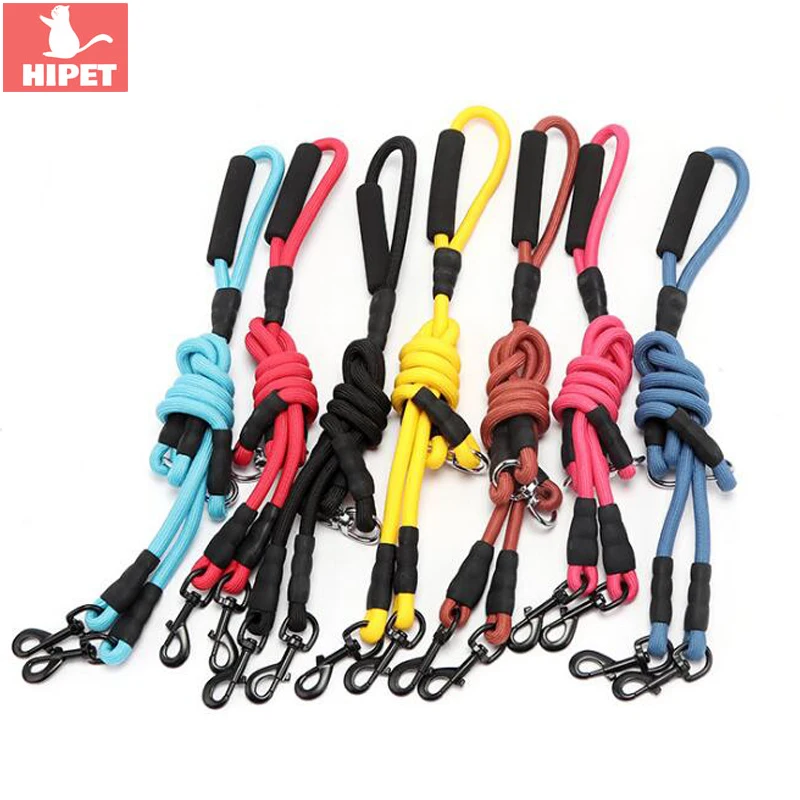 

Double Dog Leash For Walking Training Safty Long Pet Lead Rope For Two Dogs Soft Handle Durable Small Large Dog Traction Rope