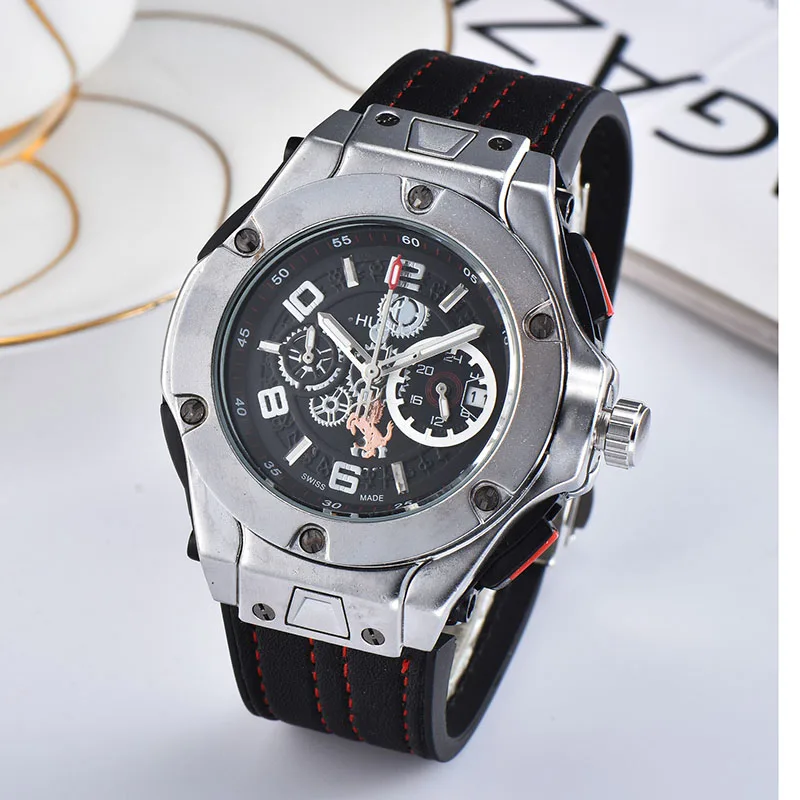 Лидирующий бренд наручные часы мужские s кварцевые часы 007 AAA часы с силиконовым ремешком Мужские часы с хронографом montre homme