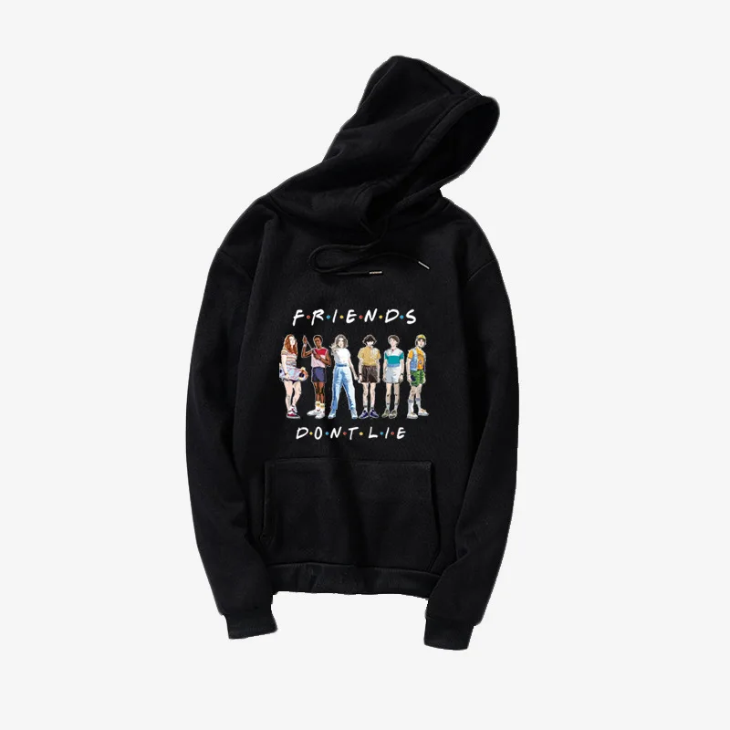 Толстовки друзья не лгут печати женщин s длинный рукав Перемычка Hoody пуловер Топ Блузка Женская толстовка