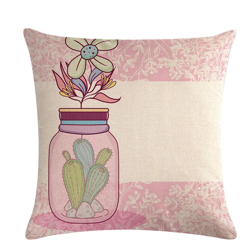 Чехол для подушки с изображением растений декоративная подушка 45x45 см Наволочка