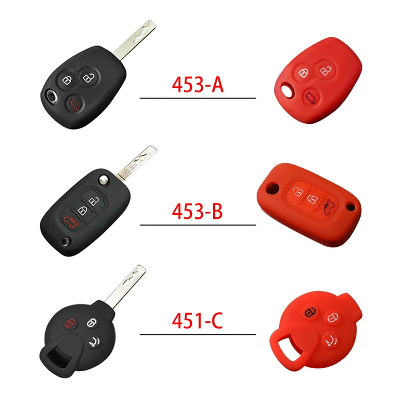 Силиконовый чехол для ключей с логотипом Mercedes Smart 451 453 Fortwo Forfour автомобильный