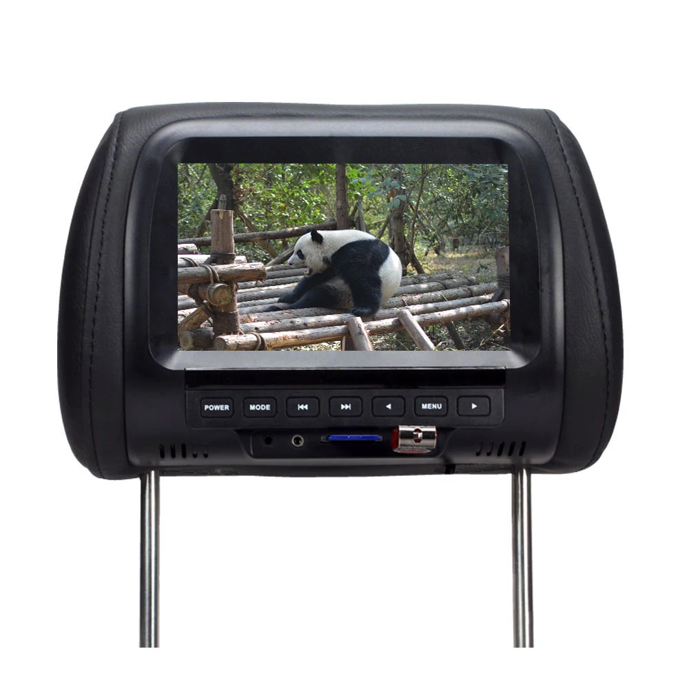 Универсальный 7-ми дюймовый к автомобильному подголовнику MP4 монитор/мультимедийный плеер/заднем сиденье MP4/USB/SD/MP3 MP5 FM встроенные динамики плеер