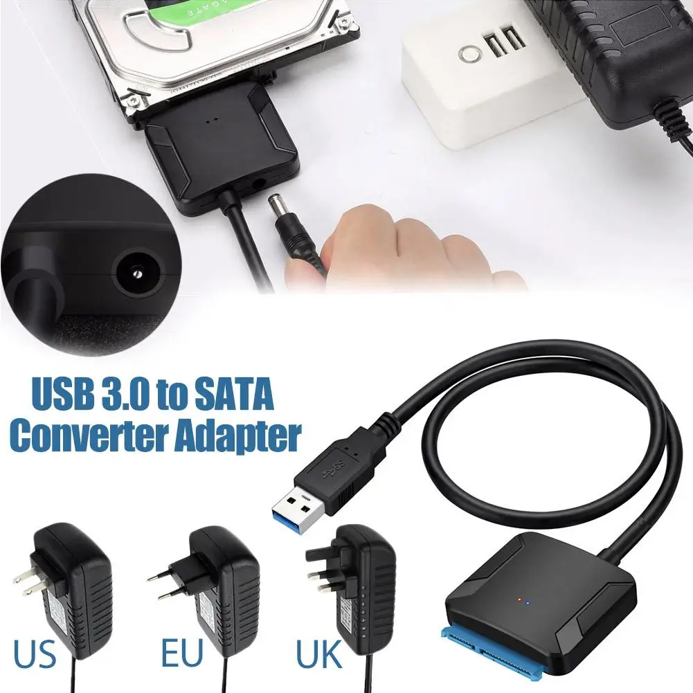 

USB 3.0 To Sata Adapter Converter Cable USB3.0 Cable Converter For Samsung Seagate WD 2.5 3.5 HDD SSD Adapter