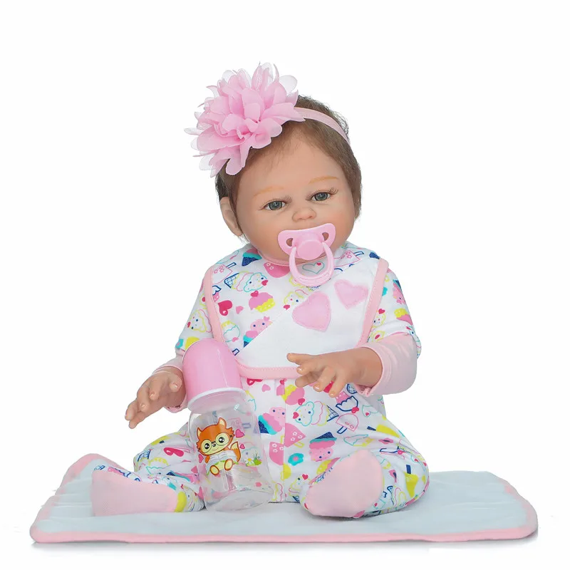 NPK кукла bebe reborn куклы 2" 50 см полный мягкий силиконовый reborn Детские куклы игрушки девочка малыш кукла подарок живой