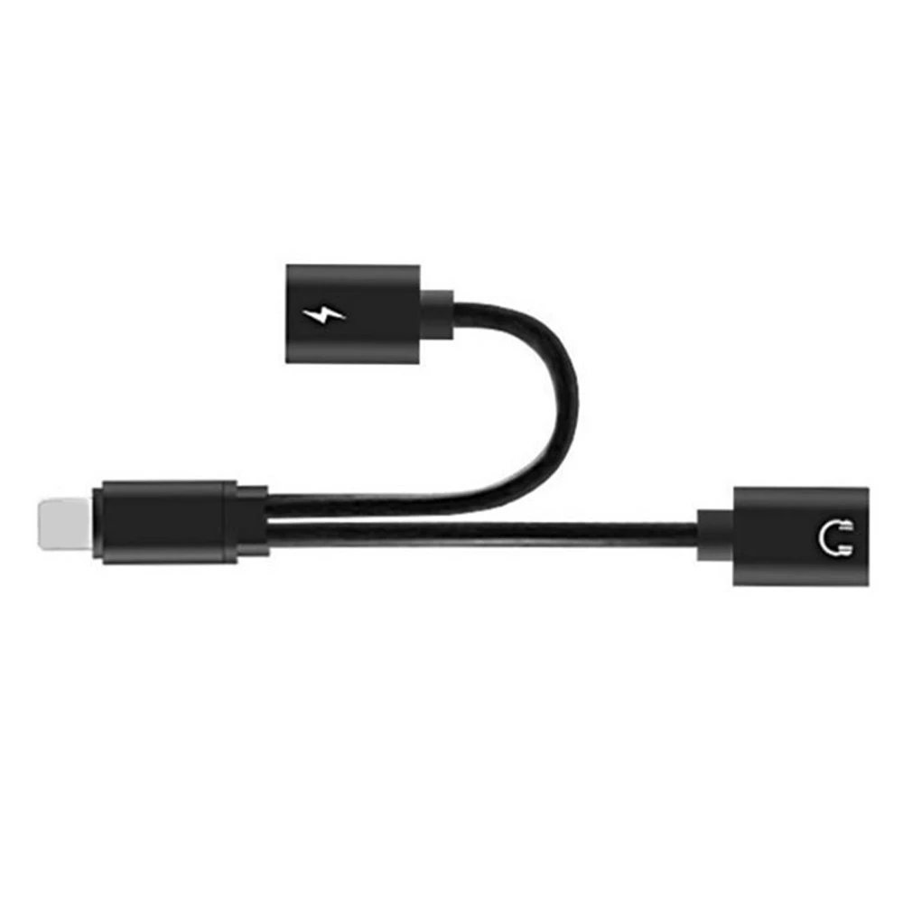 Двойной Lightning адаптер для зарядного устройства для iPhone X XR XS макс 7 8 Plus телефон Зарядное устройство вызова аудио разветвитель AUX кабели разъема