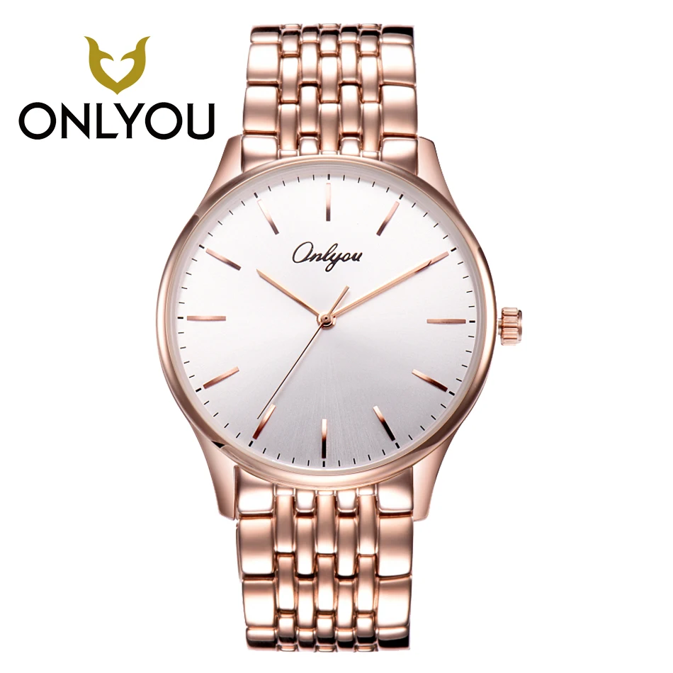 

ONLYOU Lover Watch Watches Top Brand Luxury Causal Stainless Steel Band Watches Relogio Feminino 83000