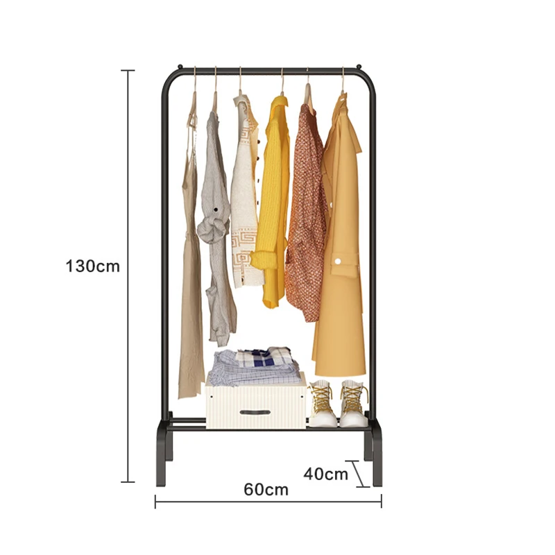 Cena Rosja Stock Single Rod spinacze do prania stojak podłogowy spinacze do prania proste ubrania półka do przechowywania składane kryty balkon wieszaki na ubrania