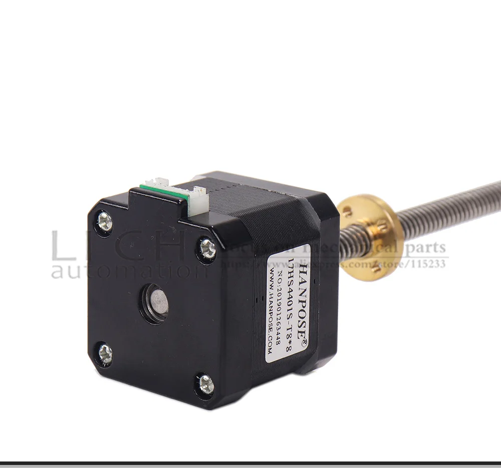 impressora 3d de 42bygh com parafuso t8 em chumbo 2 4 8mm e 300mm.
