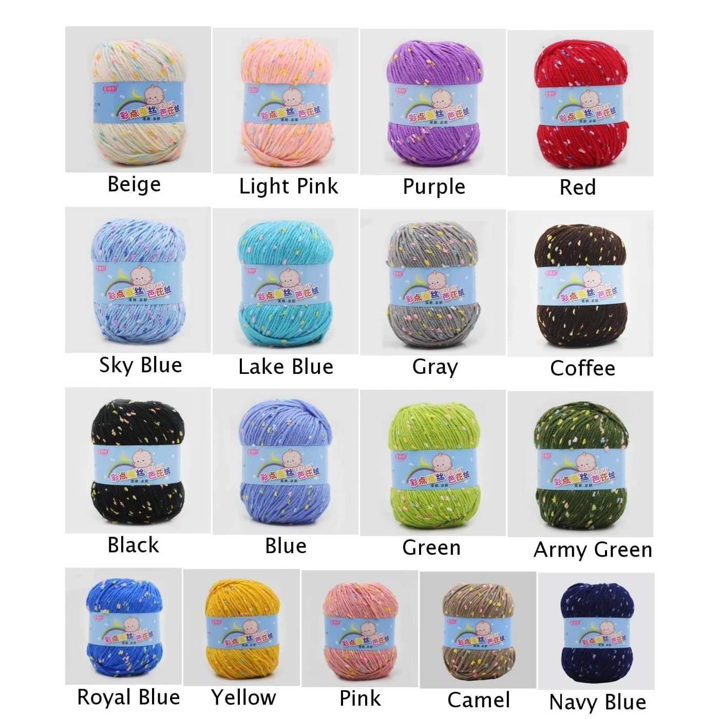 50G Baby Yarn Ball Cashmere Natural Smooth Dot Knitting Wool Line Xmas Gift New