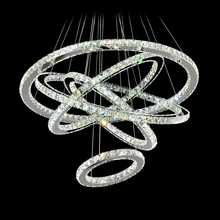 Nordic люстра светильник современный роскошный алмаз K9 кольца с