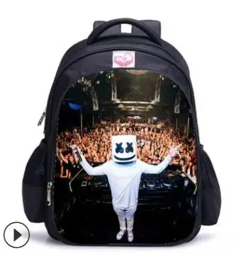 Модная милая детская школьная сумка, популярный рюкзак DJ Marshmello, школьные подарки для учеников начальной и средней школы - Цвет: picture color