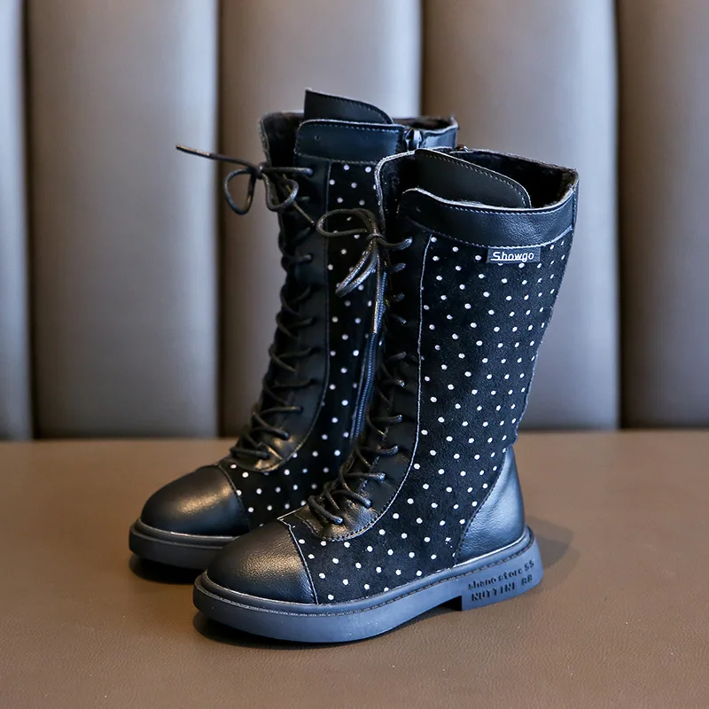 Новинка 2019 г. осенне зимние высокие сапоги для маленьких девочек Детские