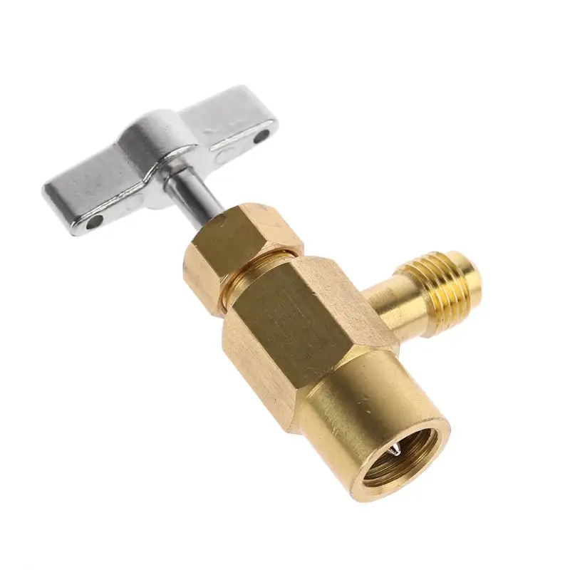 1/4 SAE Thread Adapter R-134a хладагент может кран для канистры открывалка клапанный инструмент авто аксессуары автомобиль Стайлинг 03кб