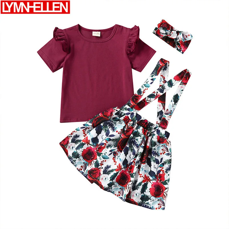 Newborn Baby Girls Clothes Sets Summer Princess Tshirt Party Romper