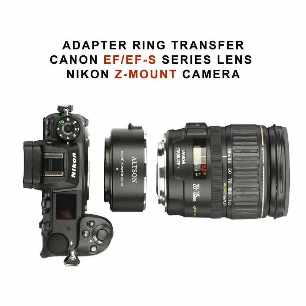 Адаптер объектива Altson CEF-NZ для объектива Canon EOS EF EF-S для крепления камеры Nikonz Z6 Z7 AF с автофокусом
