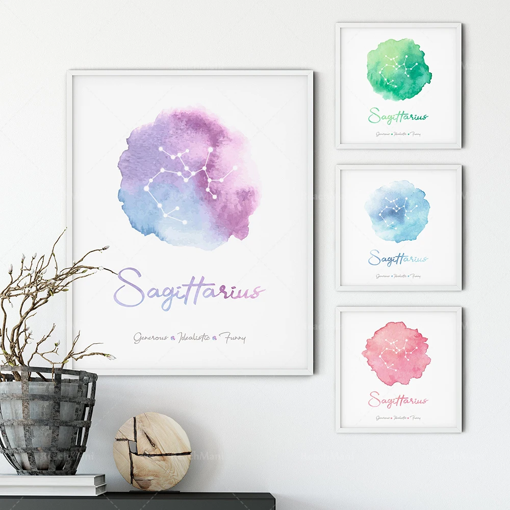 

Sagittarius Wall Art, Printable Sagittarius Gift, Astrology Art, Nursery Art, Zodiac Sign, Sagittarius Constellation Art