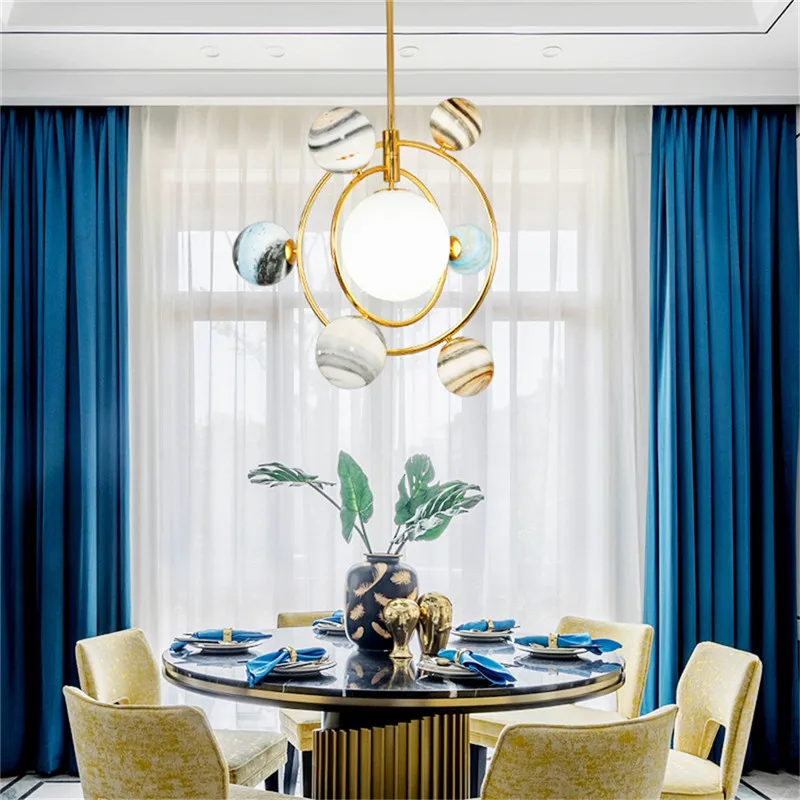 

Nordic chandeliers colorful glass Novelty lamp bar shop Europe dinning bedroom hanging decorated lighting fixture G9 LED bulb