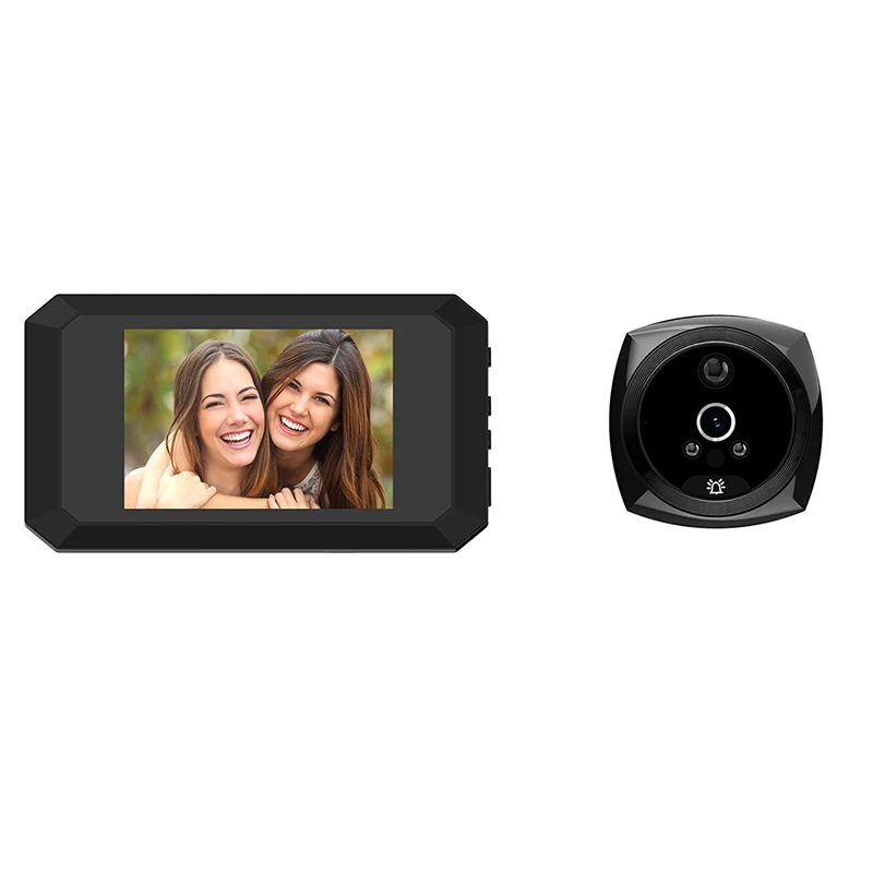 Video Doorbell Digital Peephole 3.5" Indoor Screen Monitor Door Camera Viewer Motion Detection Photo Auto Record Home Security 