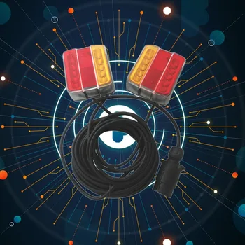 

MAGNETIC LED TRAILER TOWING LIGHTBOARD LIGHTS 4.5 METRE rear lamps bike tractor