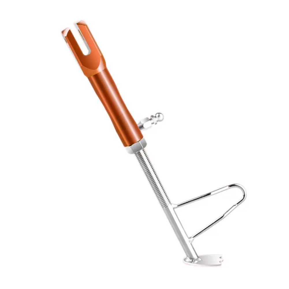Оранжевый Practical Anti Corrosion Replacement Easy Install Aluminum Alloy Bicycle Adjustable Motorcycle Kickstand Decorative Side Stand - Цвет: Оранжевый